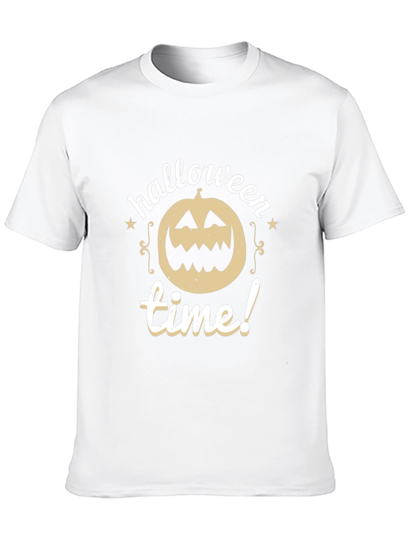 Halloween Time Black T-Shirt Pumpkin Design