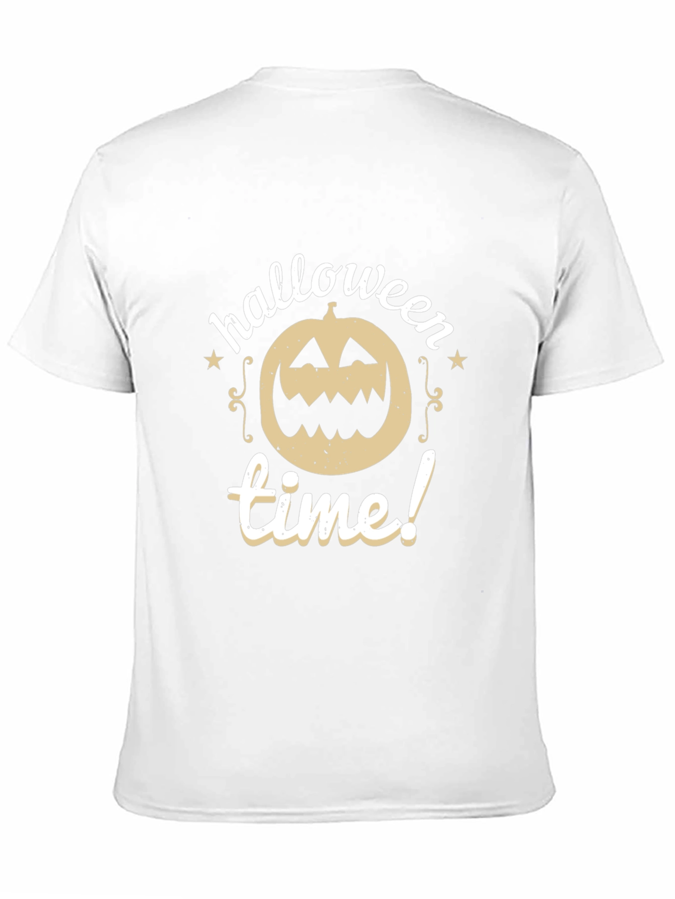 Halloween Time Black T-Shirt Pumpkin Design