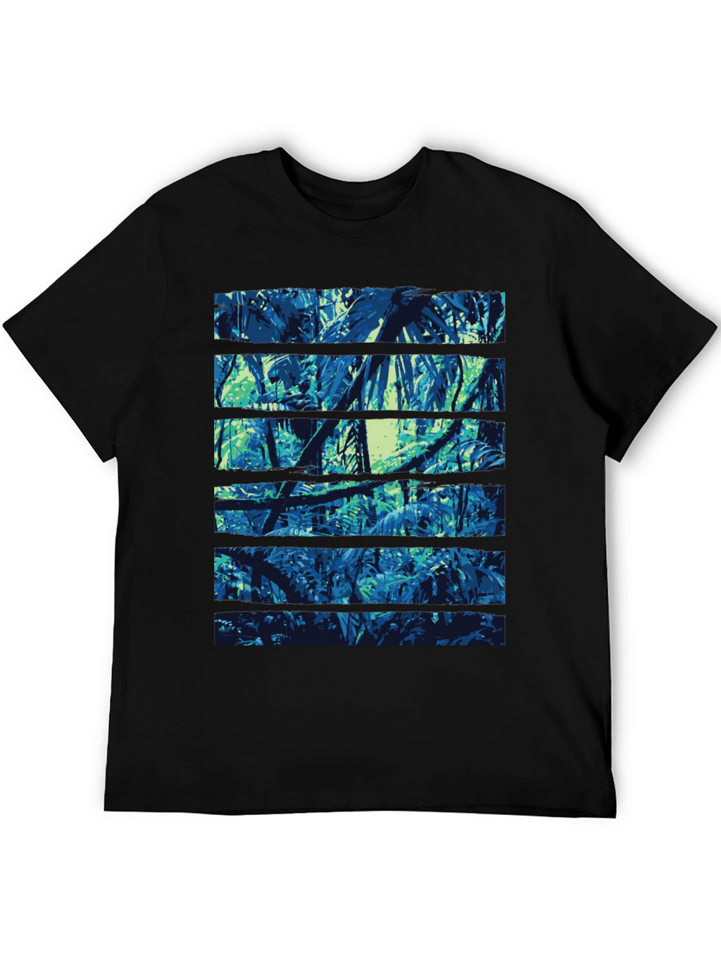 Jungle Print Black T-Shirt