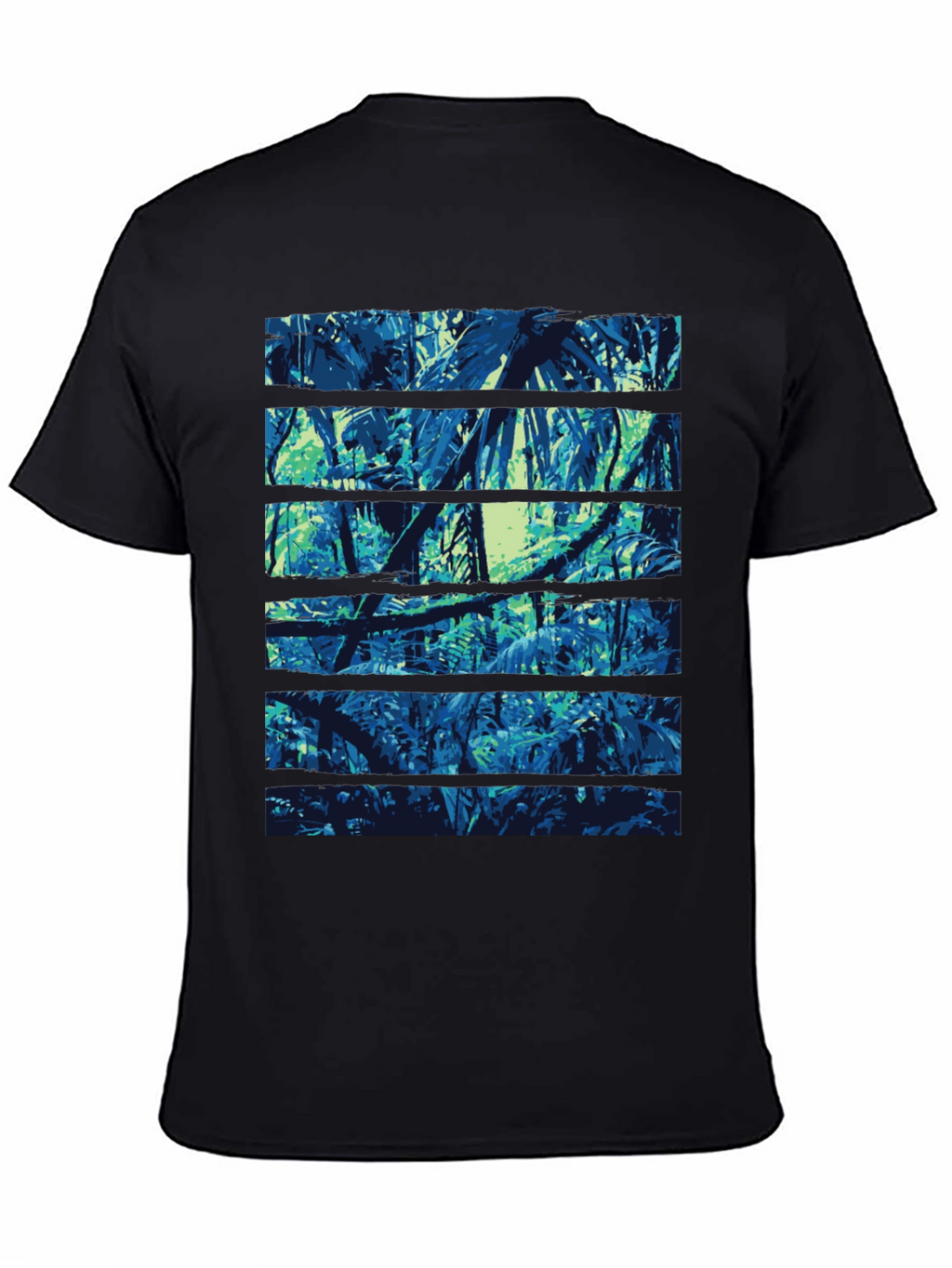 Jungle Print Black T-Shirt