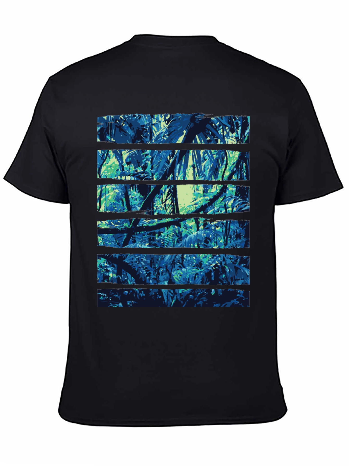 Jungle Print Black T-Shirt