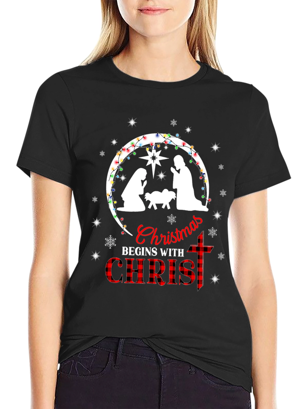 Christmas Begins with Christ T-Shirt