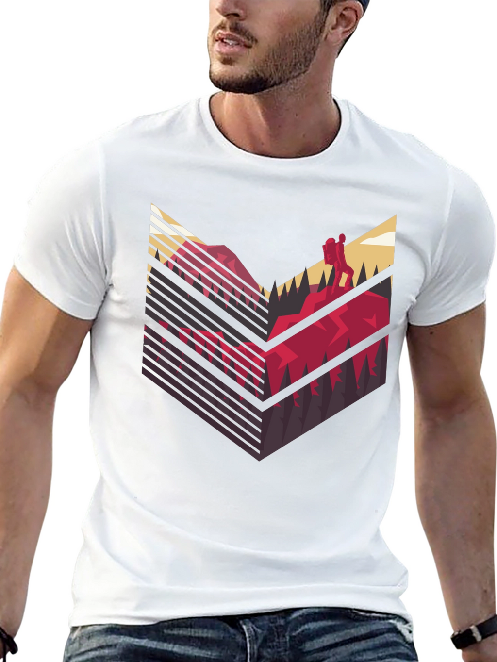 Mountain Hike Graphic Tee - Black Casual Shirt