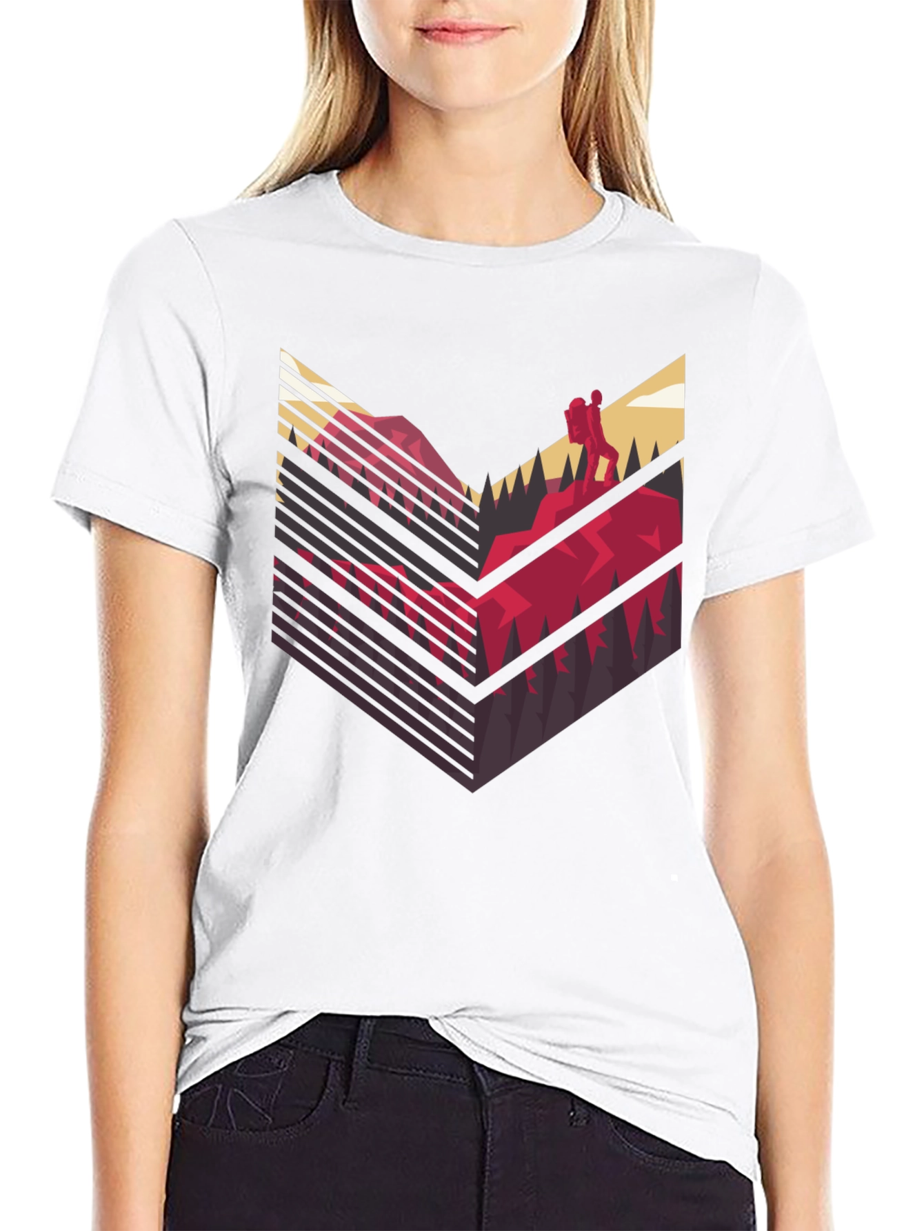 Mountain Hike Graphic Tee - Black Casual Shirt