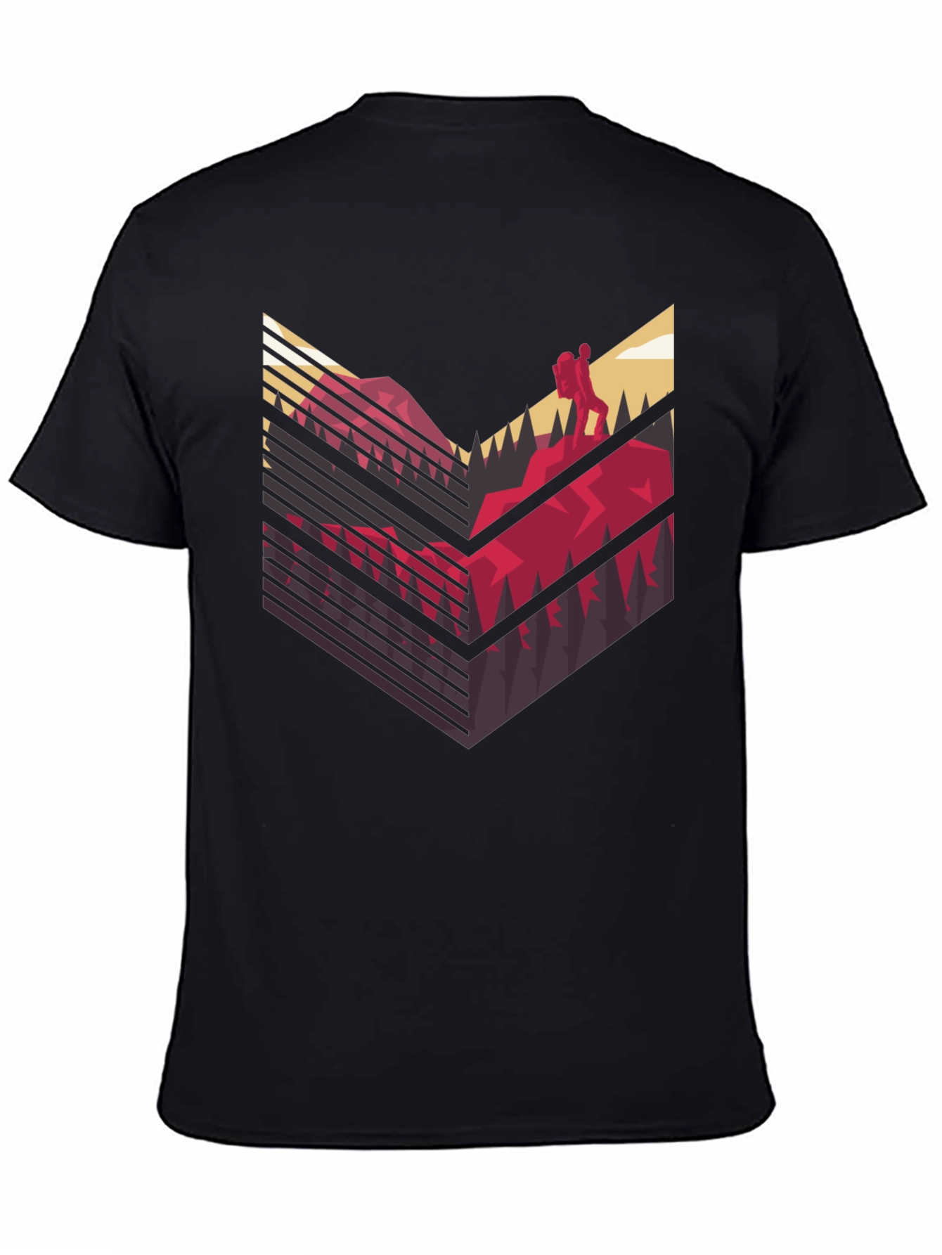 Mountain Hike Graphic Tee - Black Casual Shirt