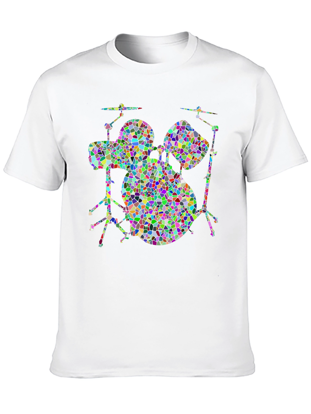 Mosaic Drum Set T-Shirt - Bold & Unique Design