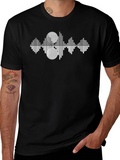 Abstract Sound Wave T-Shirt - Black