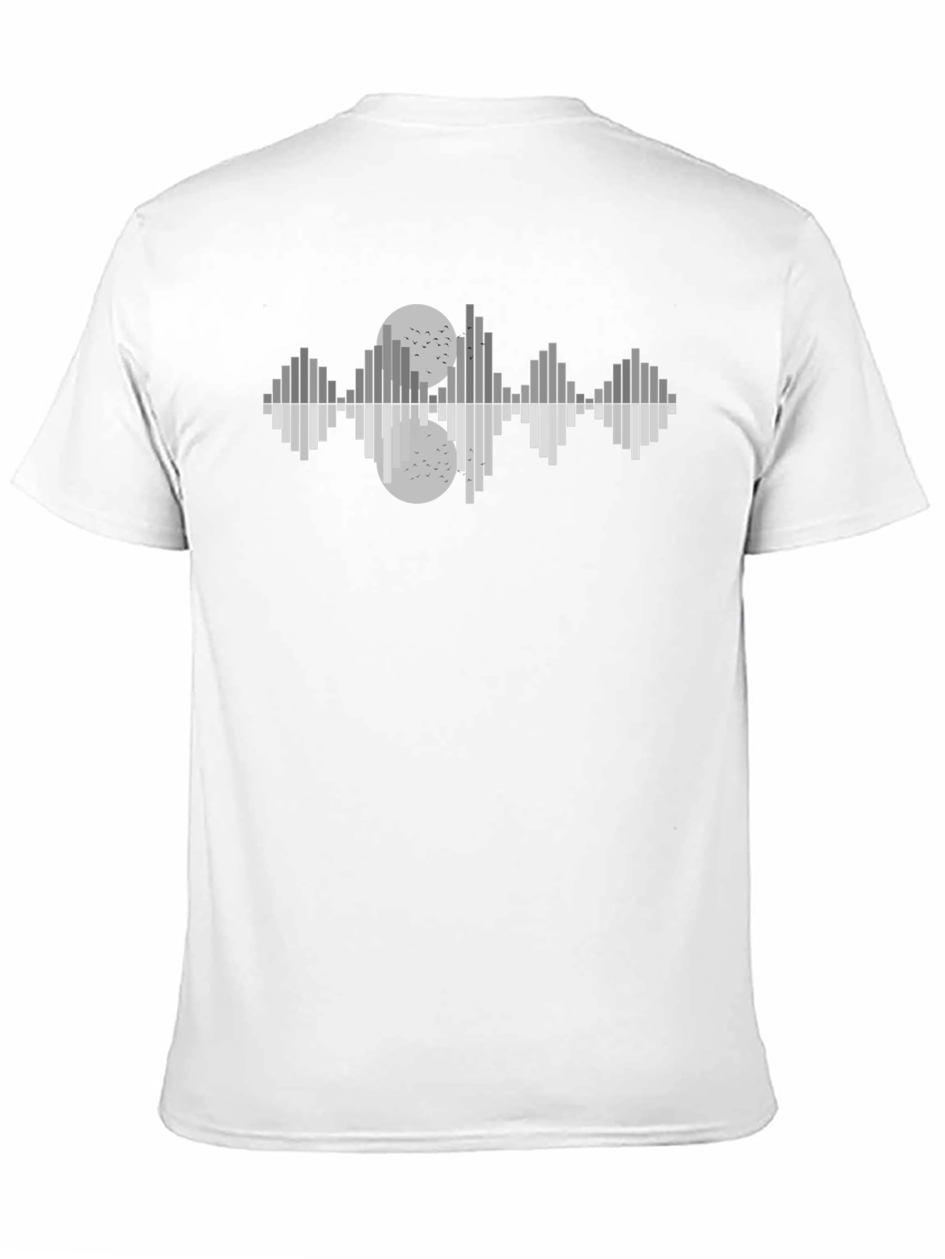 Abstract Sound Wave T-Shirt - Black