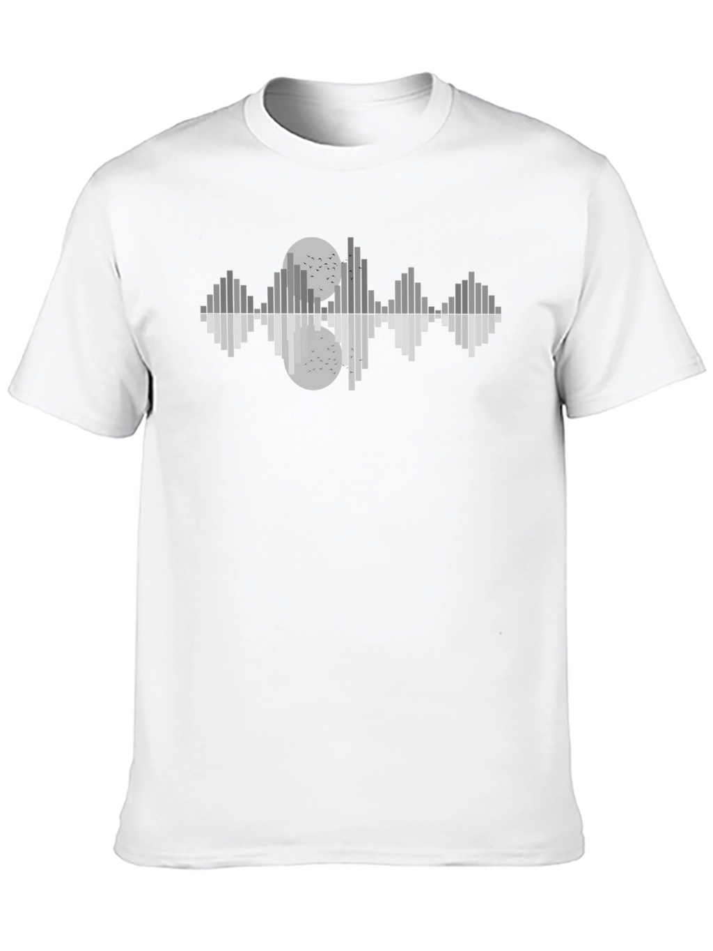 Abstract Sound Wave T-Shirt - Black