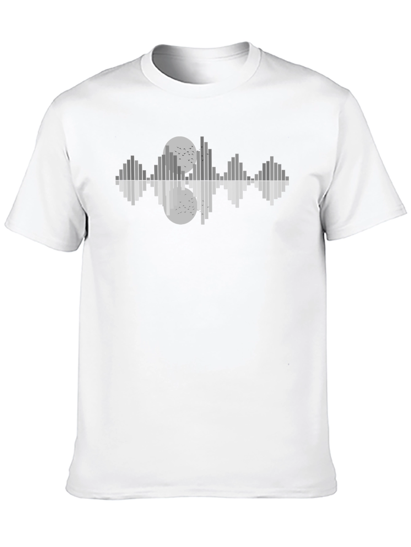 Abstract Sound Wave T-Shirt - Black
