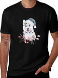 Husky Christmas T-Shirt - Festive Dog Tee