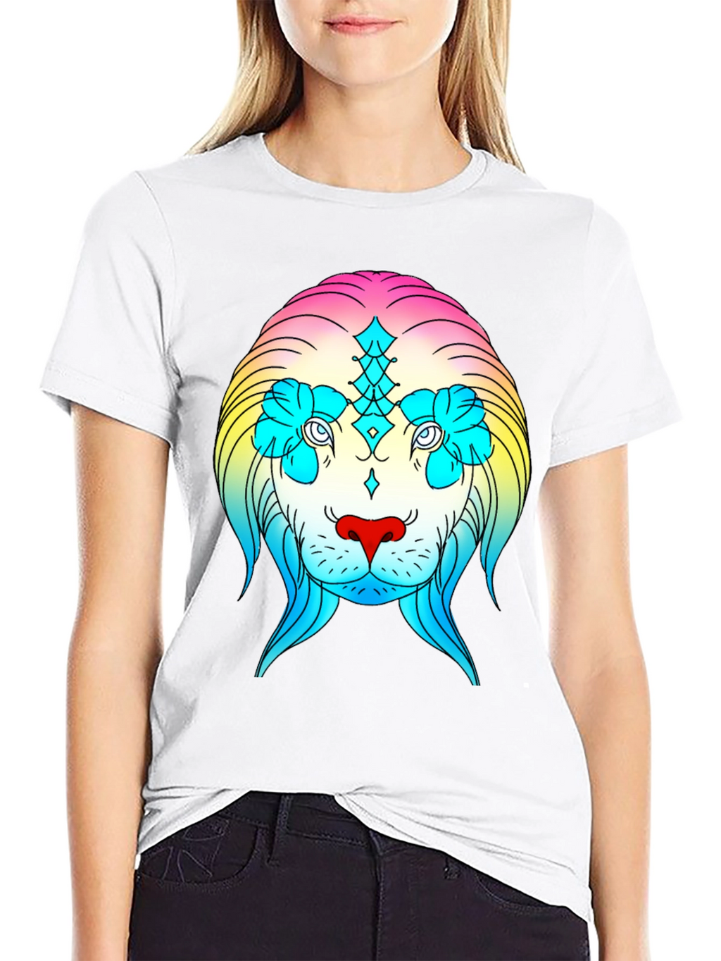Rainbow Lion Graphic Tee - Stylish Streetwear