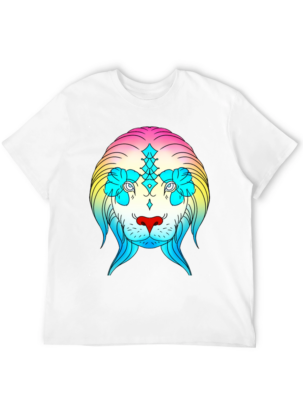 Rainbow Lion Graphic Tee - Stylish Streetwear