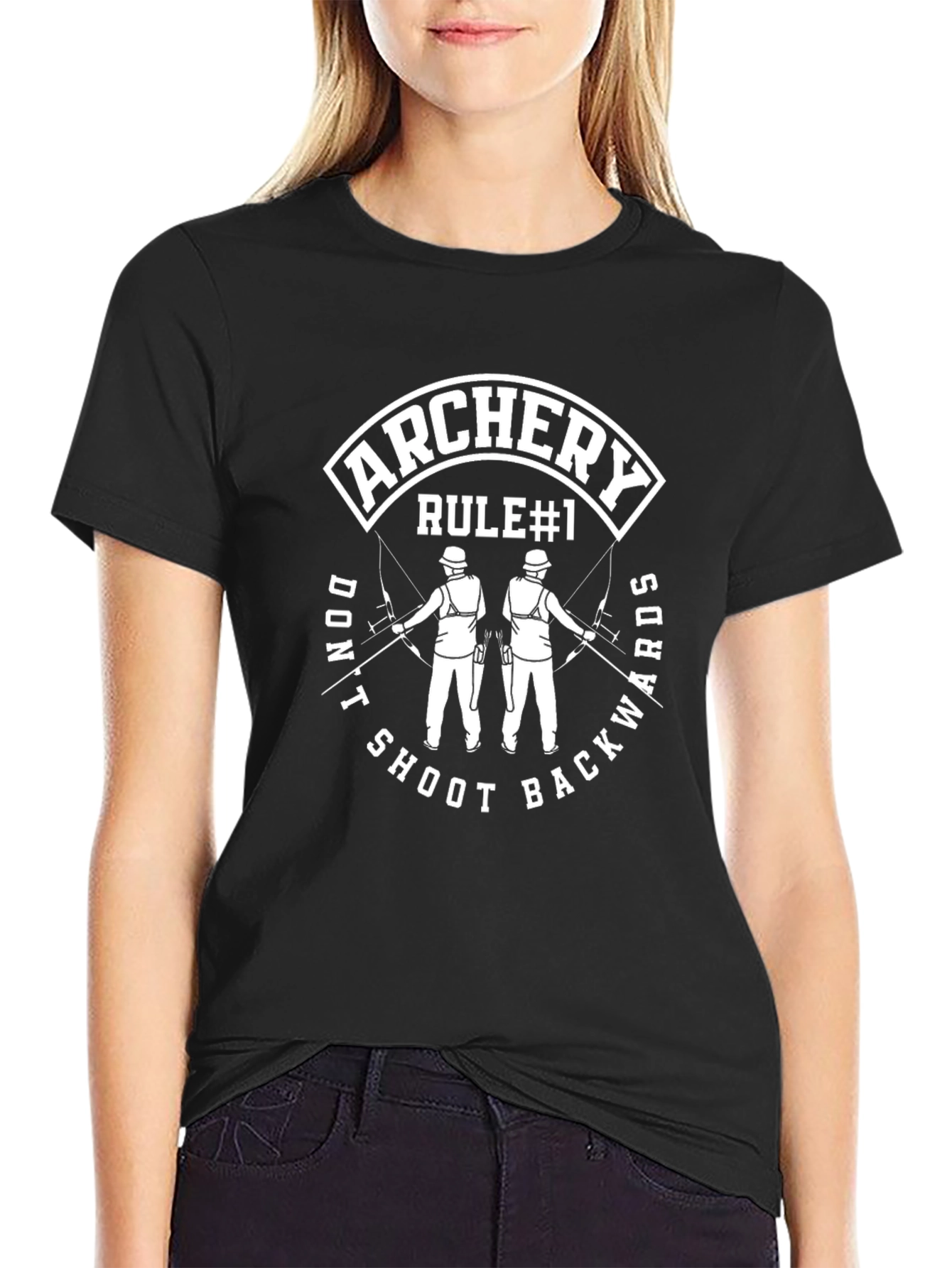 Archery Rule #1 T-Shirt - Dont Shoot Backwards