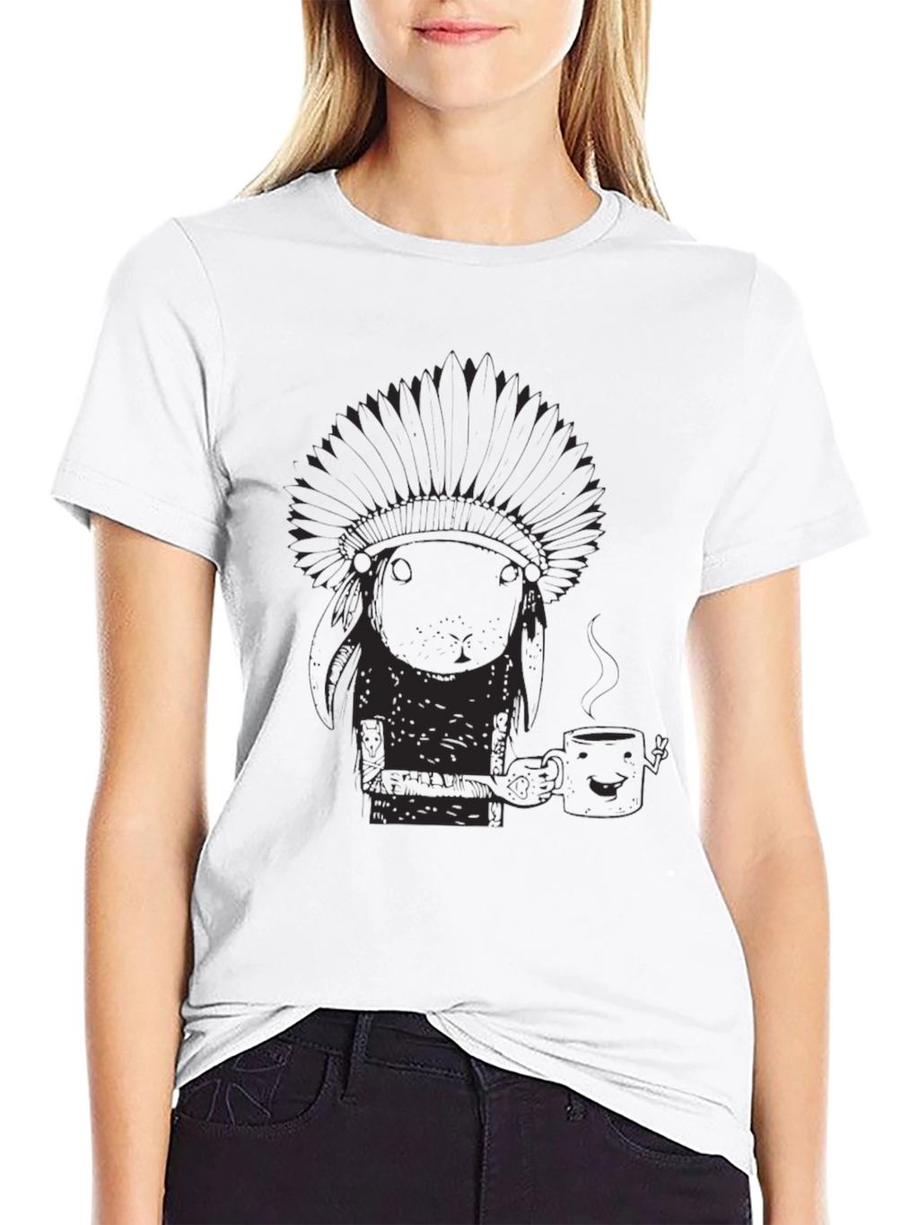 Novelty Graphic Tee - Funny Native American Design