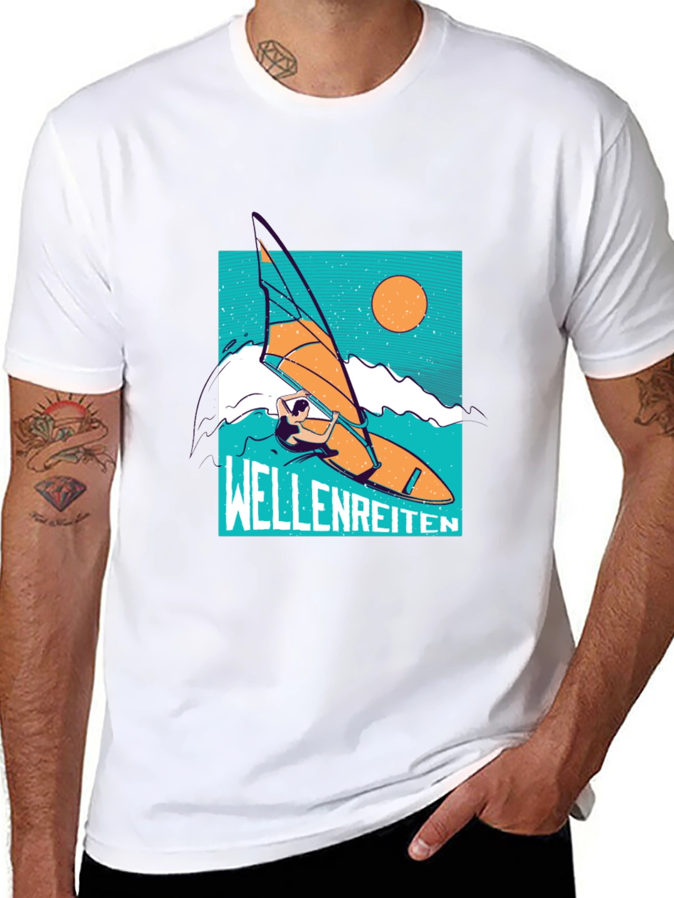 Wellenreiten T-Shirt - Black Graphic Tee