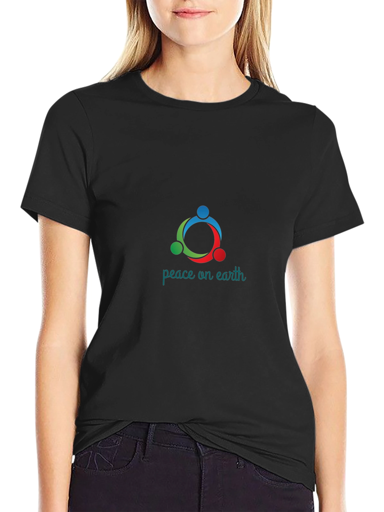 Peace On Earth Graphic Tee - Unisex Black Shirt