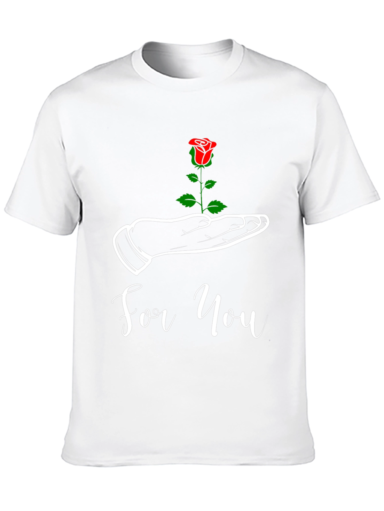 For You Rose Graphic Tee - Black