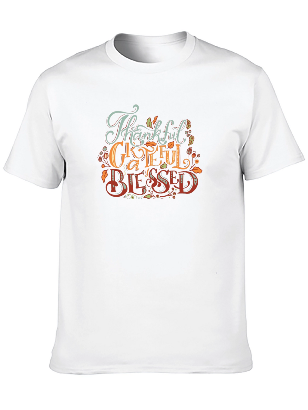 Thankful Grateful Blessed Black T-Shirt