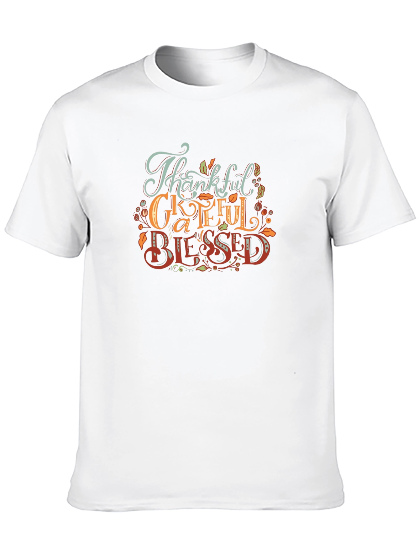 Thankful Grateful Blessed Black T-Shirt