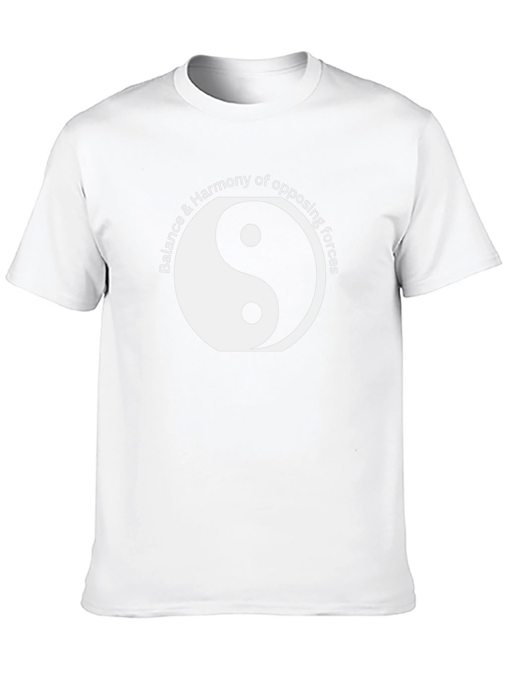 Yin Yang Balance Harmony Mens Black T-Shirt