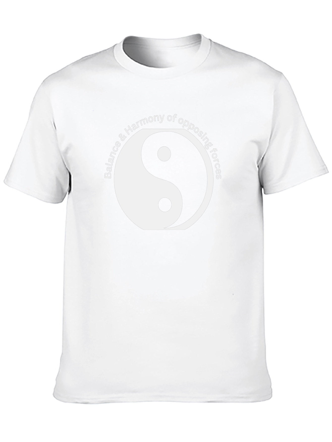 Yin Yang Balance Harmony Mens Black T-Shirt