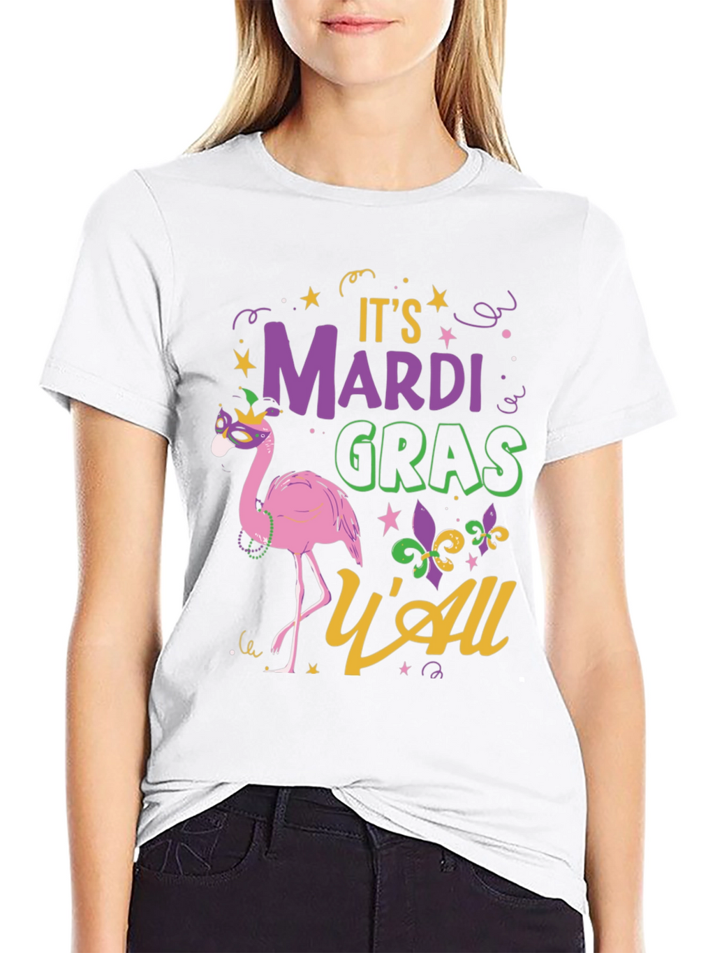 Mardi Gras Flamingo Tee