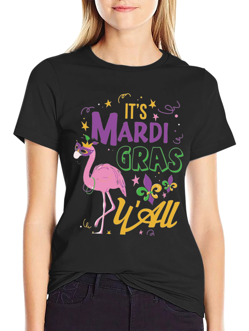 Mardi Gras Flamingo Tee
