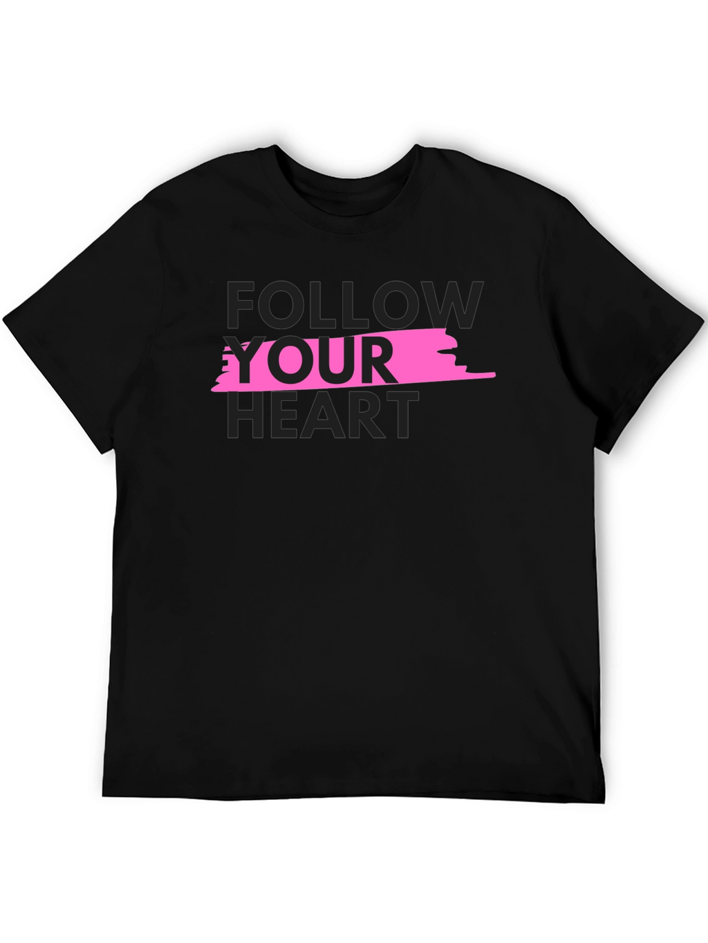 Follow Your Heart Black Graphic Tee