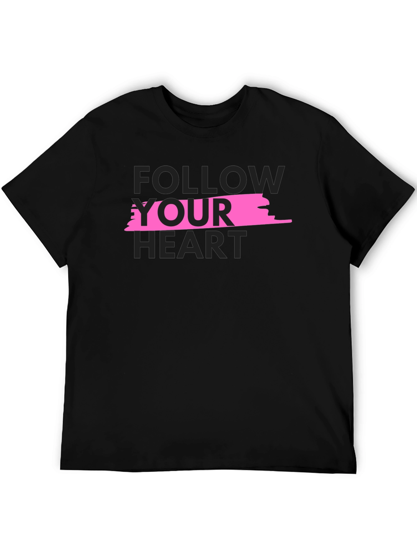 Follow Your Heart Black Graphic Tee