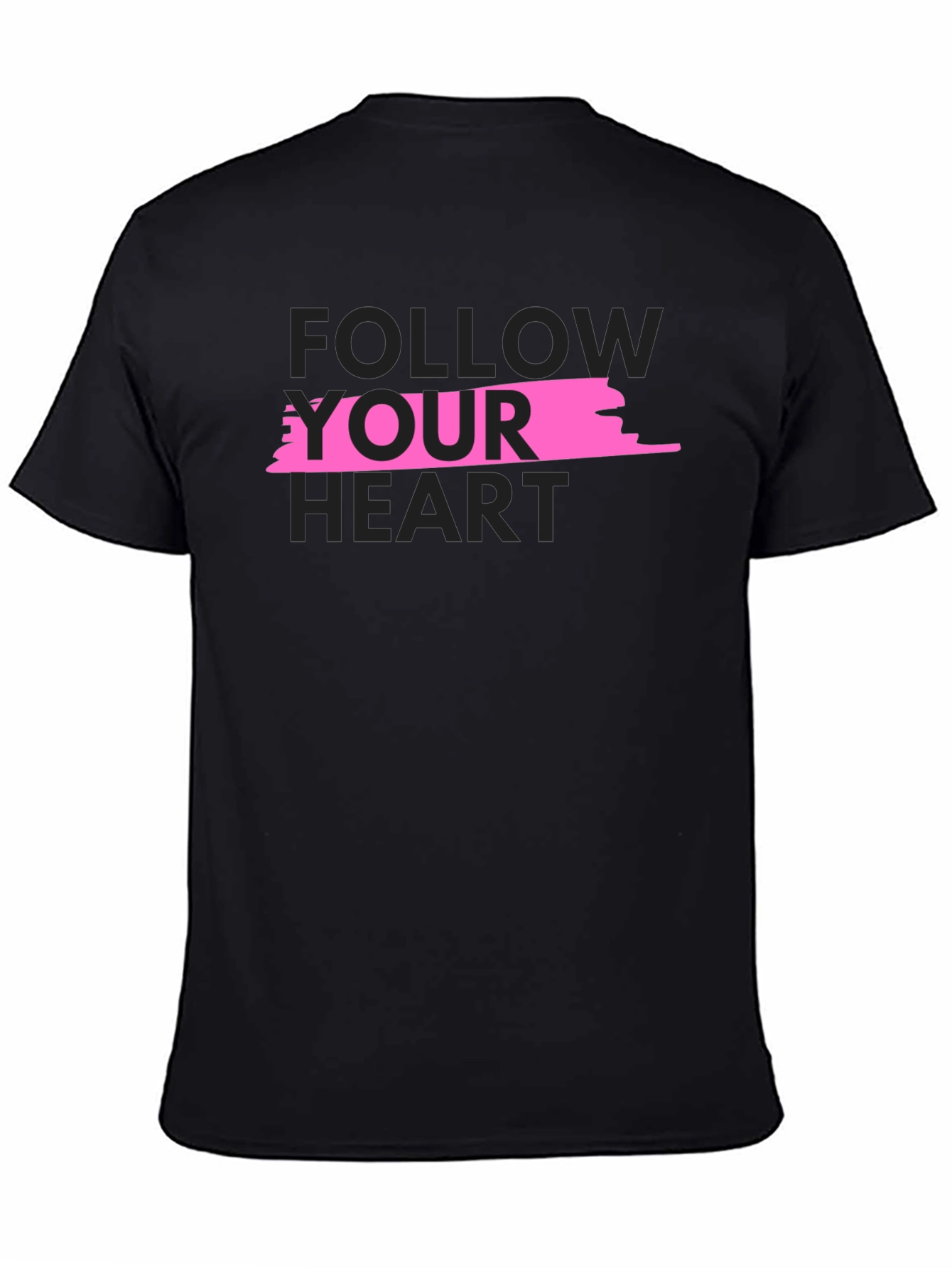 Follow Your Heart Black Graphic Tee