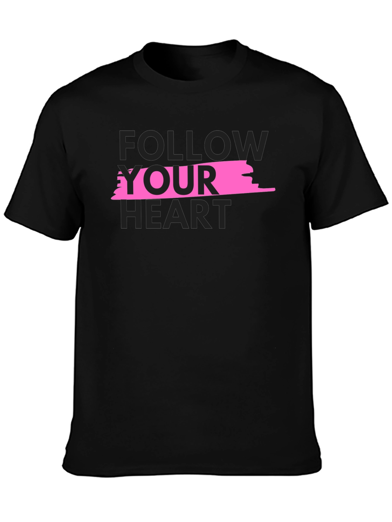Follow Your Heart Black Graphic Tee