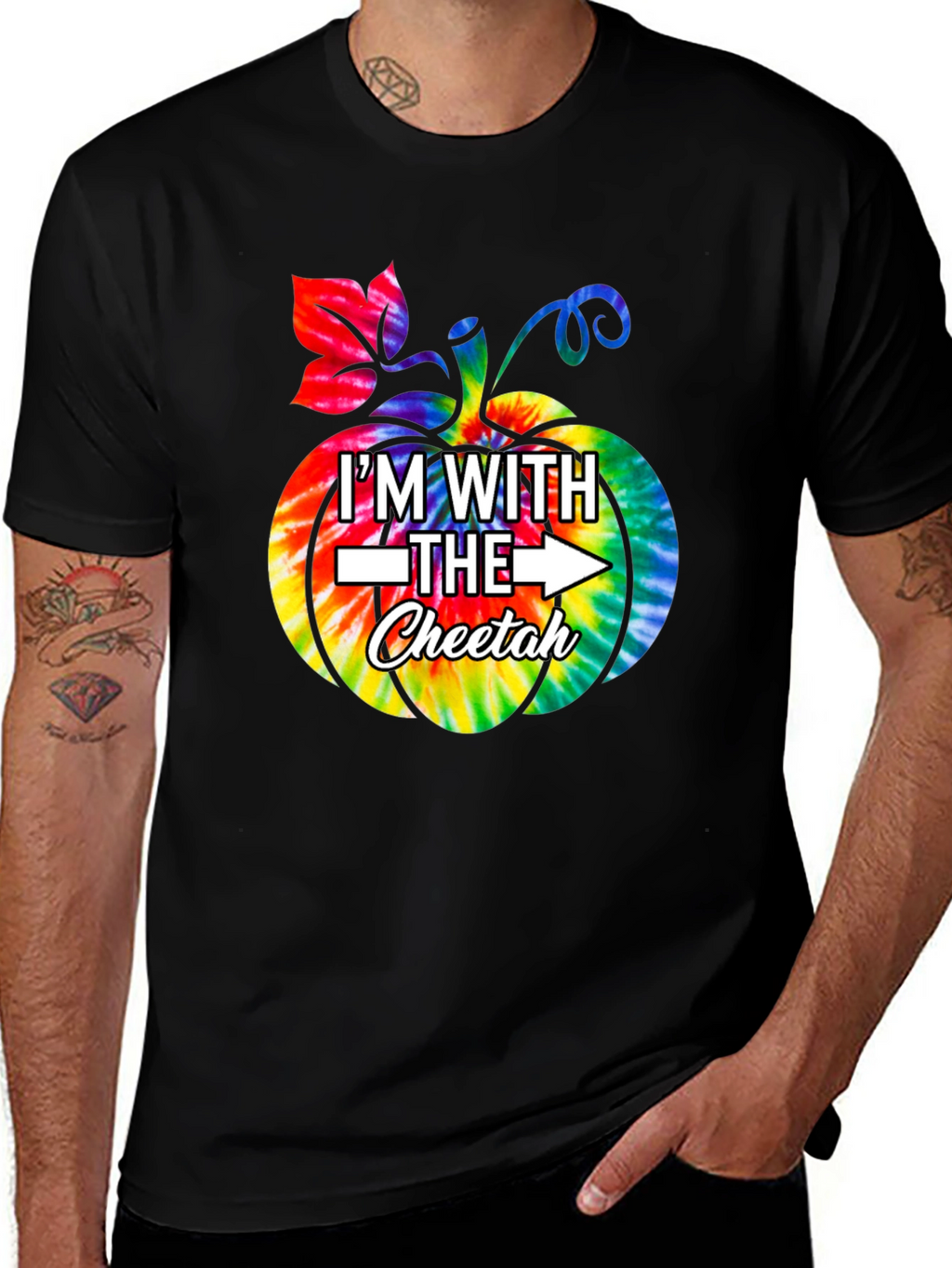 Im With the Cheetain Halloween Pumpkin T-Shirt