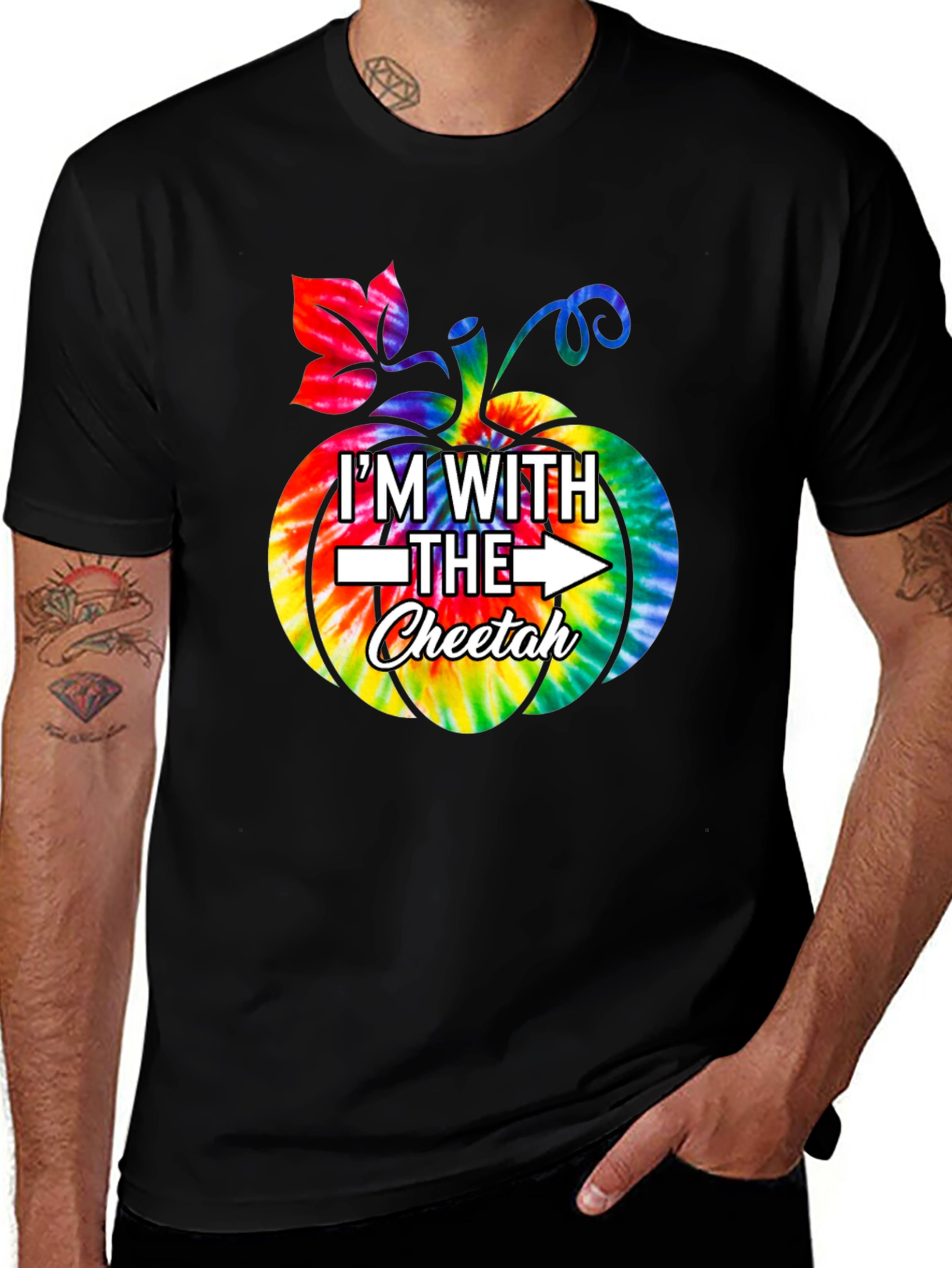 Im With the Cheetain Halloween Pumpkin T-Shirt
