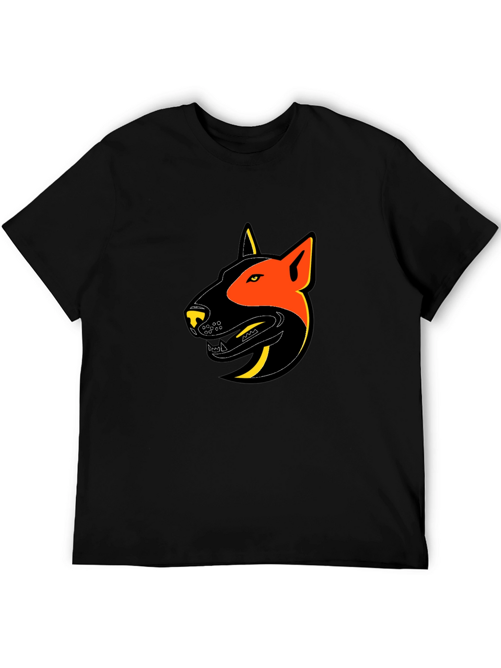 Black T-Shirt with Dog Graphic