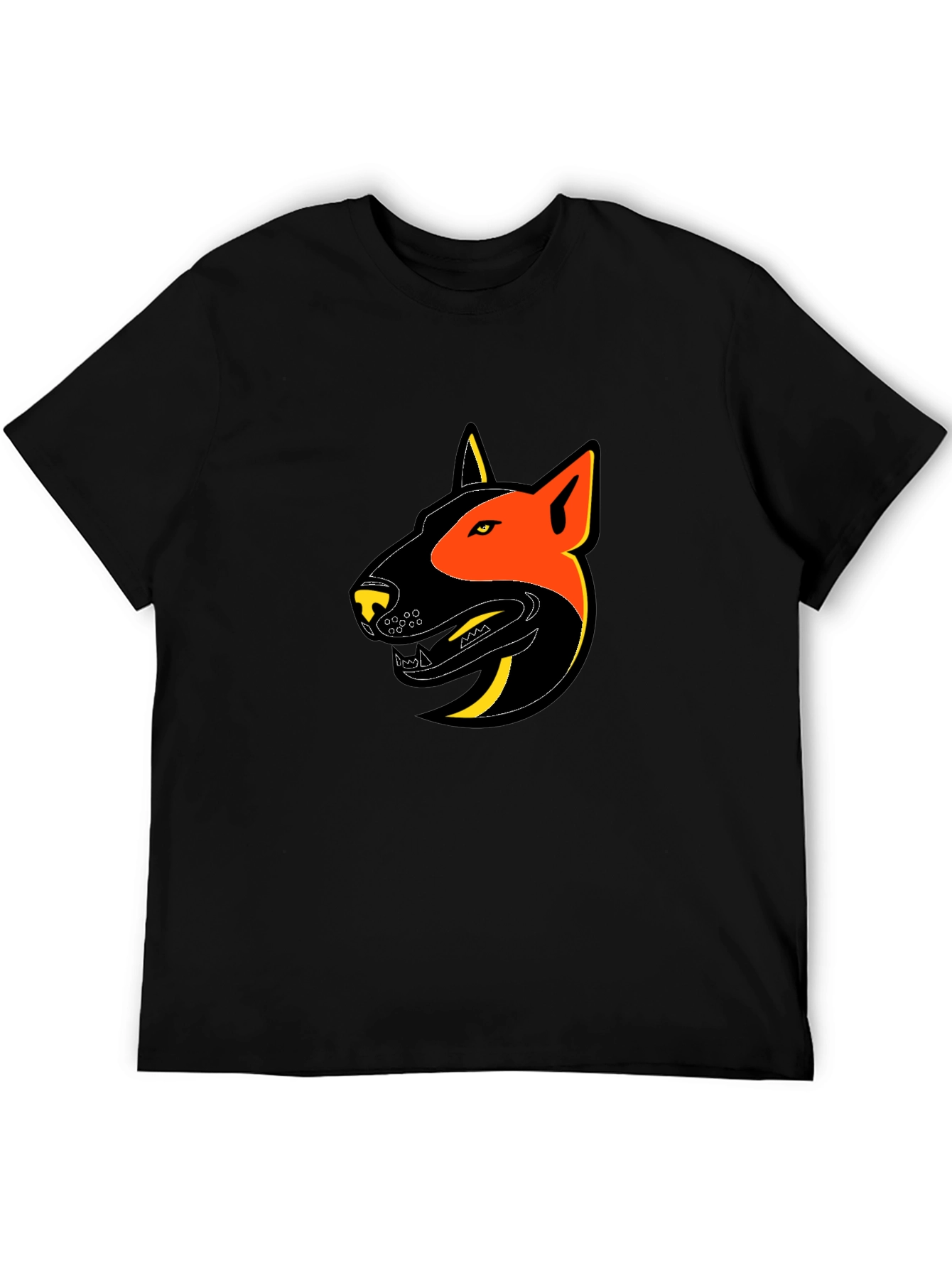 Black T-Shirt with Dog Graphic