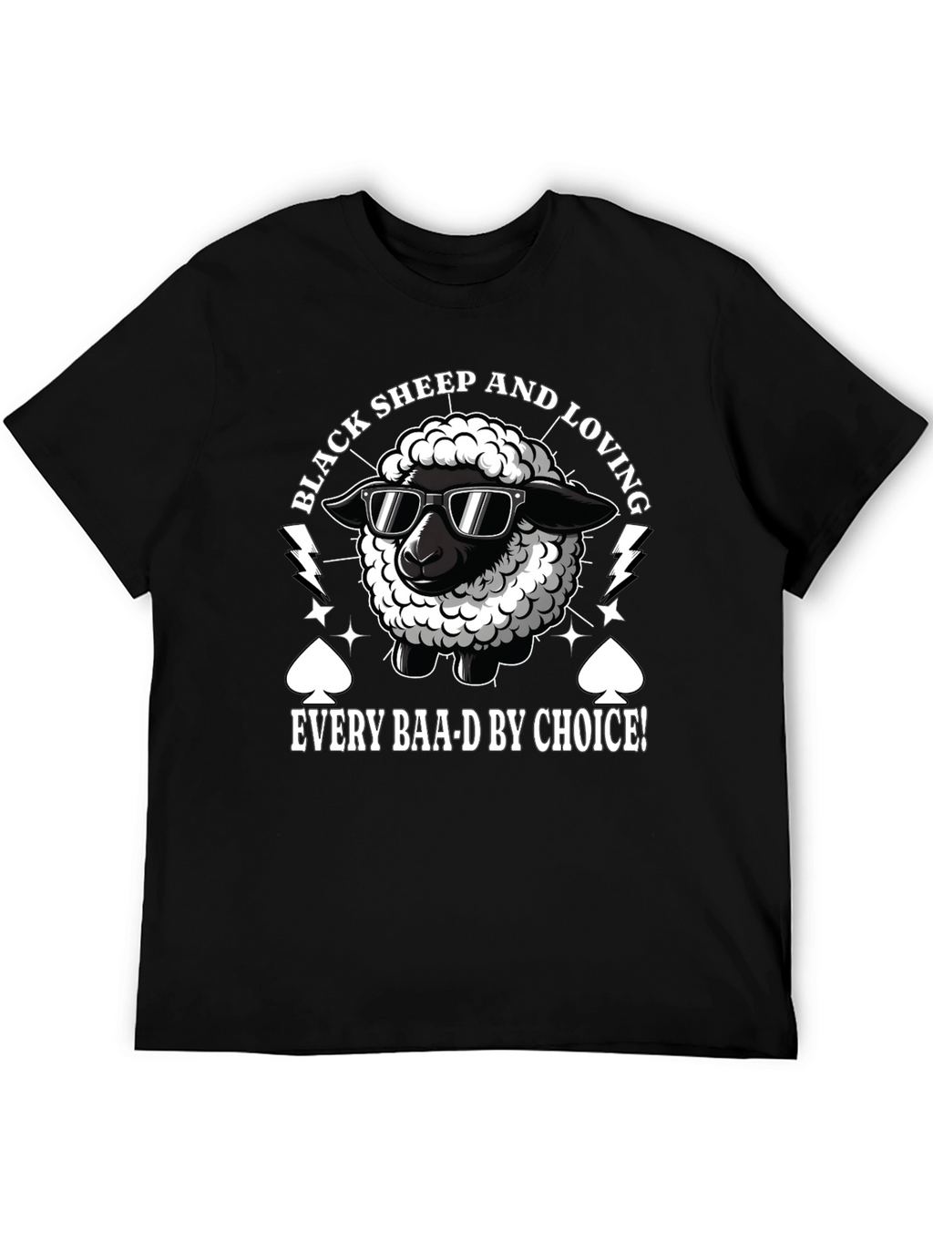 Black Sheep Loving Funny Graphic T-Shirt