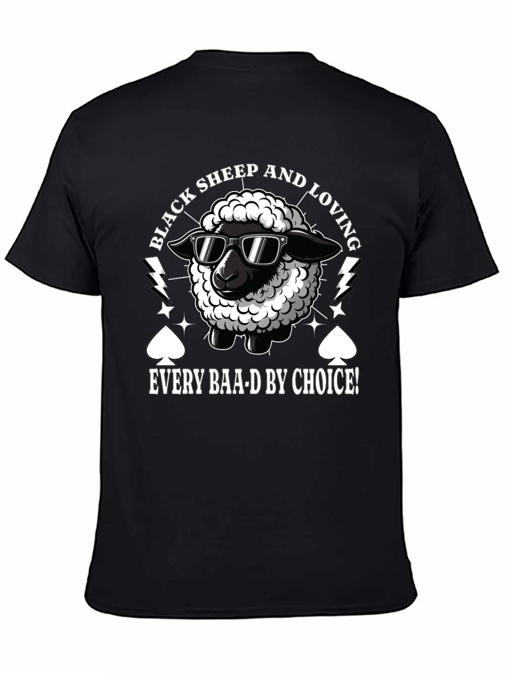 Black Sheep Loving Funny Graphic T-Shirt