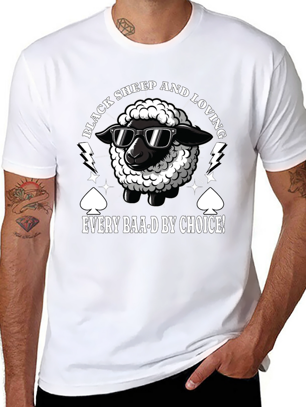 Black Sheep Loving Funny Graphic T-Shirt