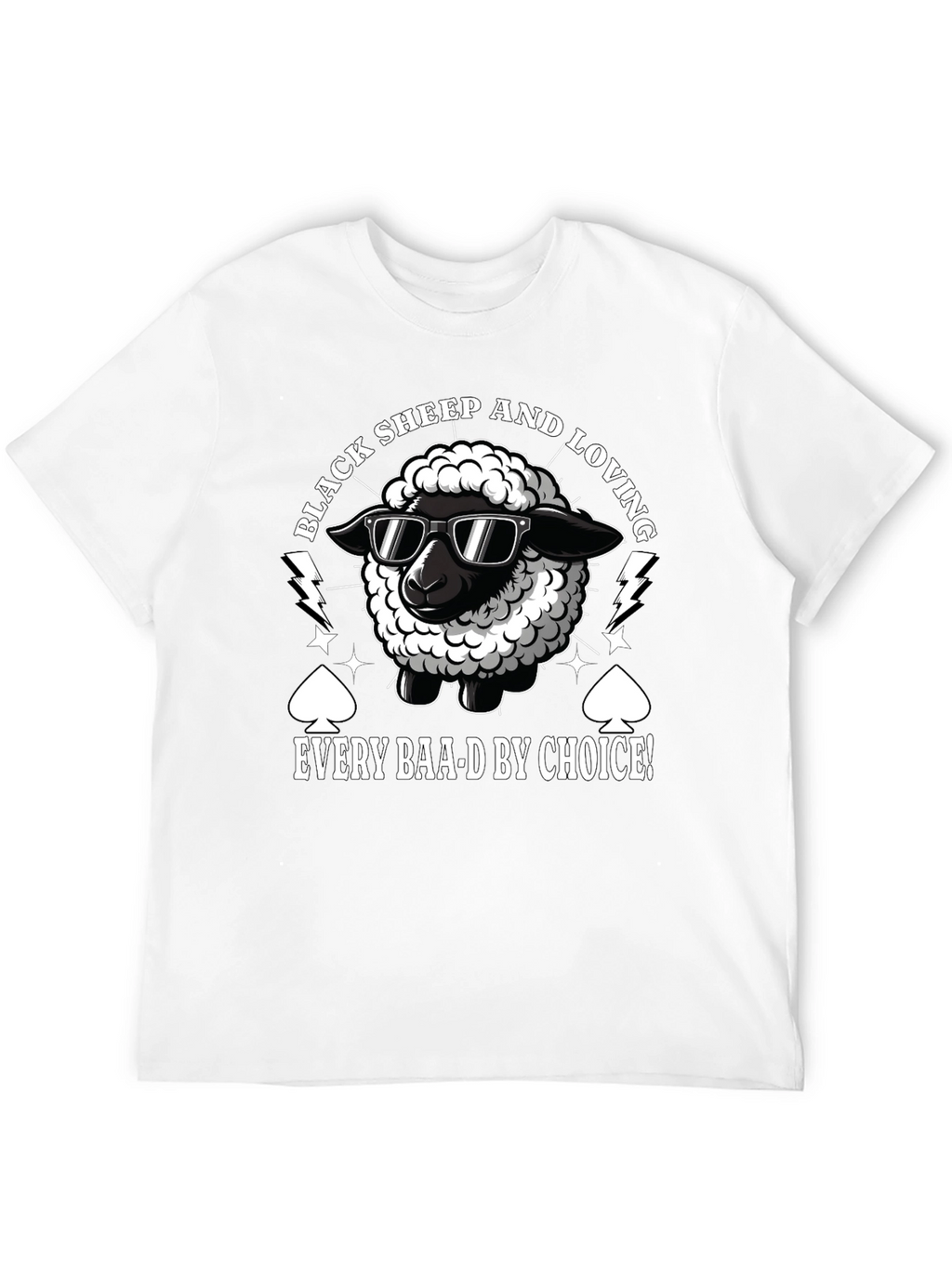 Black Sheep Loving Funny Graphic T-Shirt