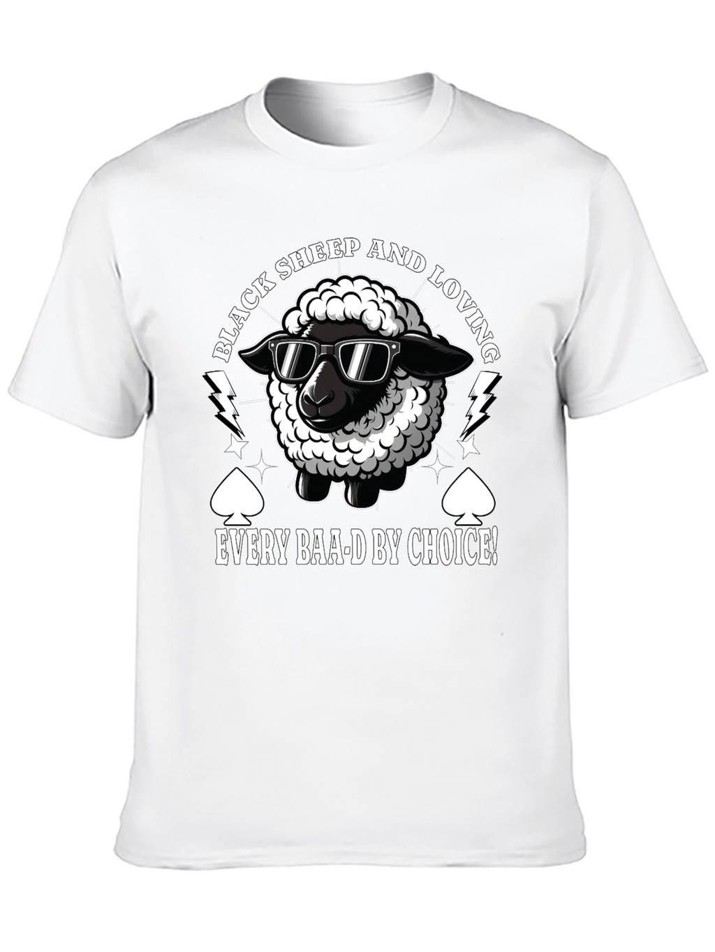 Black Sheep Loving Funny Graphic T-Shirt