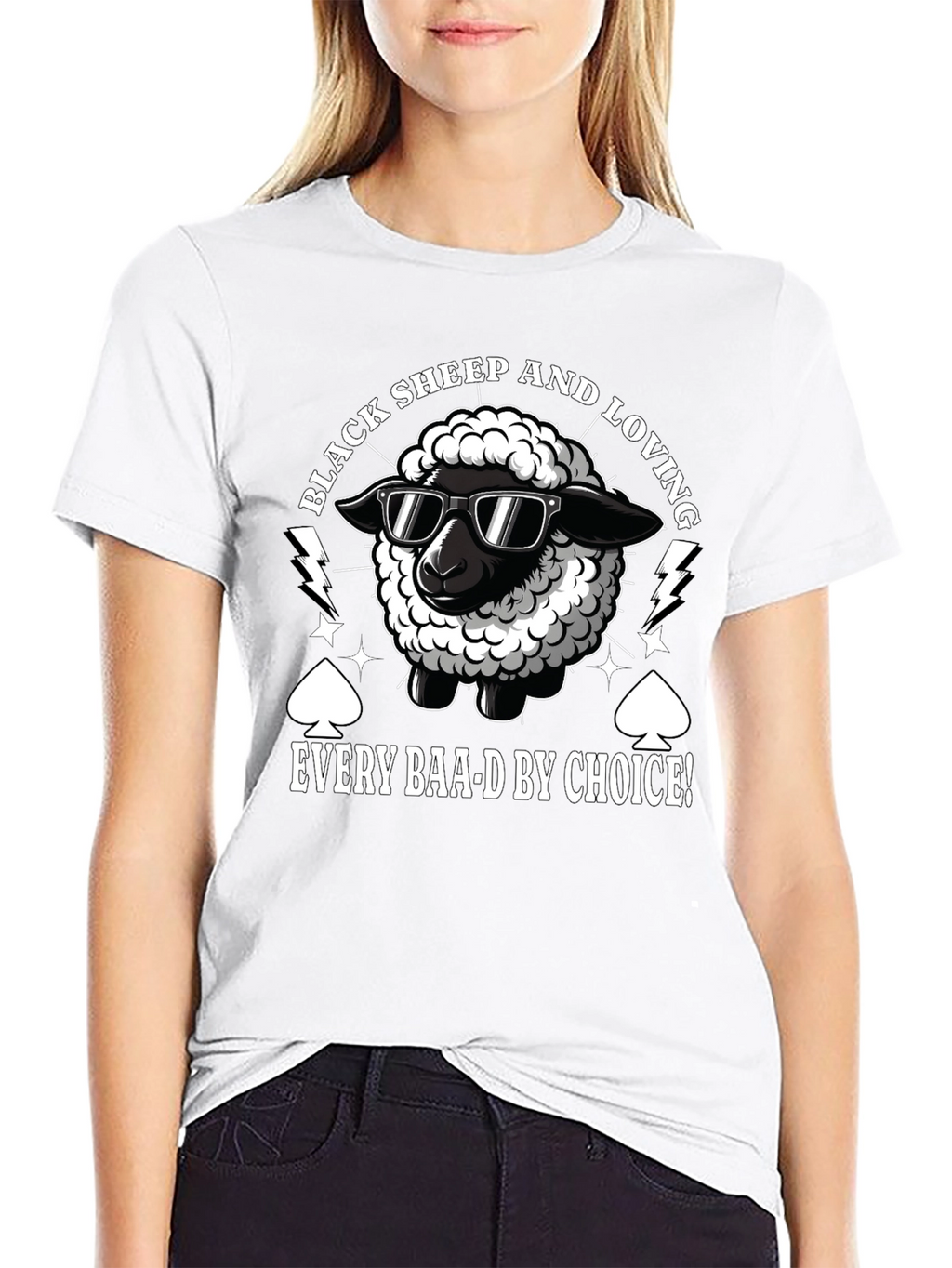 Black Sheep Loving Funny Graphic T-Shirt