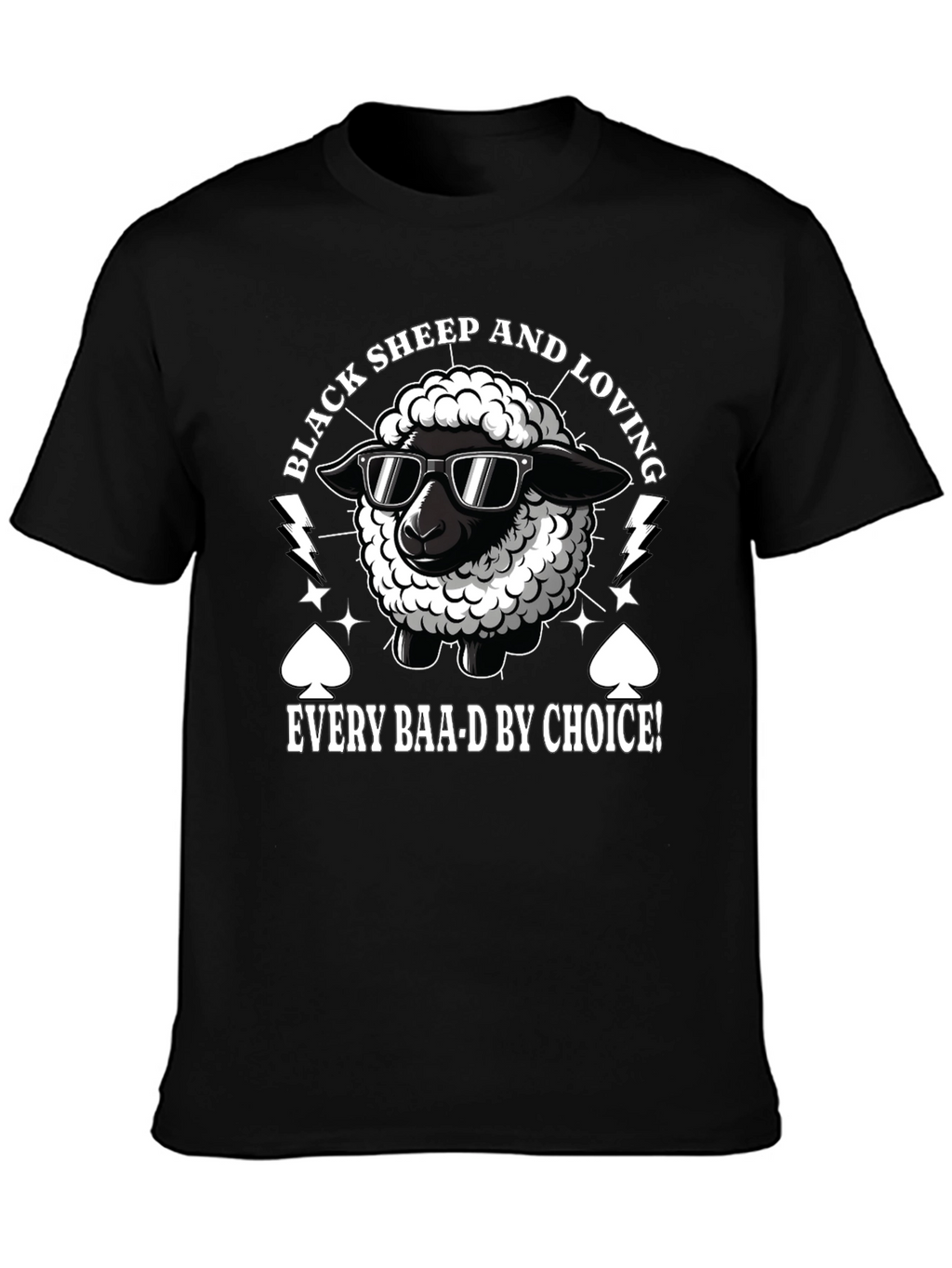 Black Sheep Loving Funny Graphic T-Shirt
