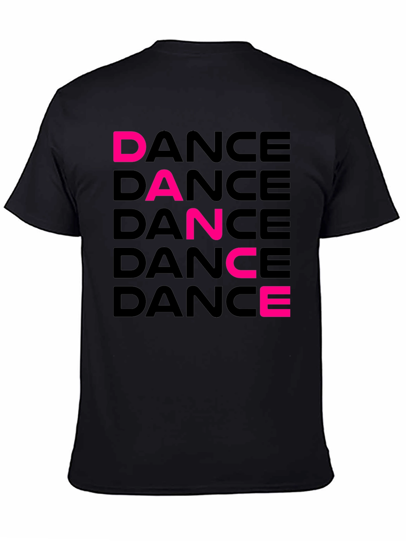 Dance T-Shirt: Black Cotton Graphic Tee for Dance Lovers