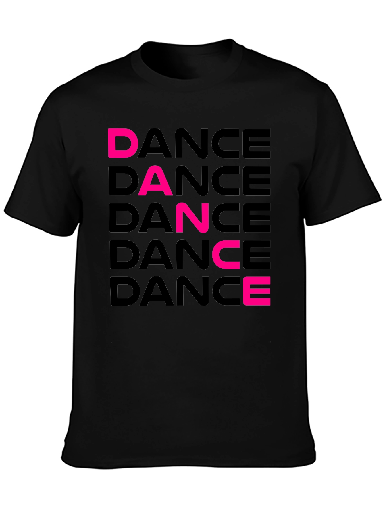 Dance T-Shirt: Black Cotton Graphic Tee for Dance Lovers
