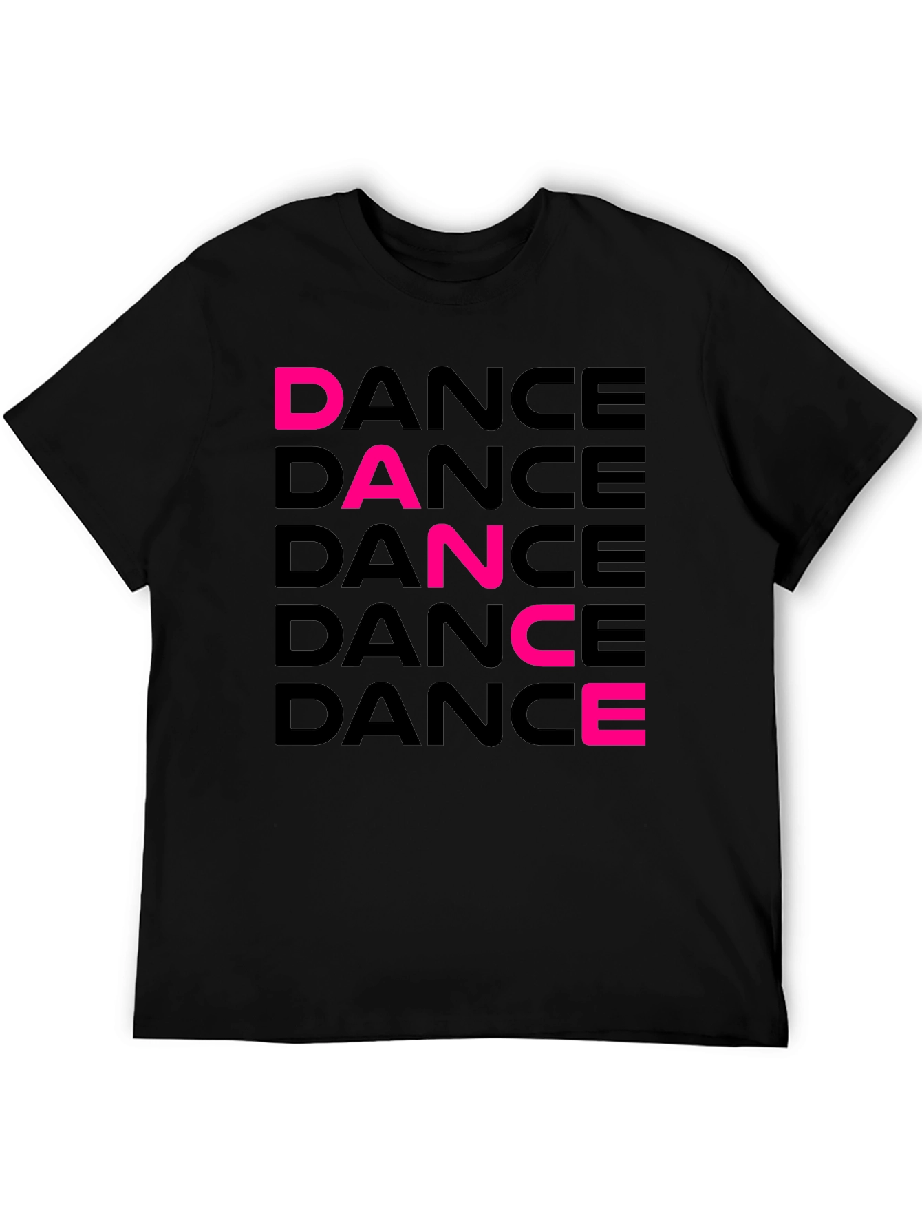 Dance T-Shirt: Black Cotton Graphic Tee for Dance Lovers