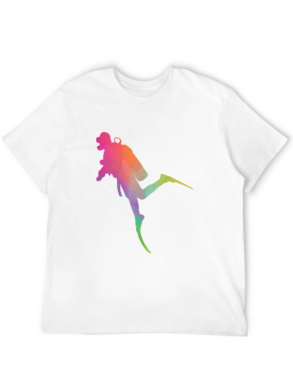 Diver Silhouette Graphic Tee - Black Cotton Blend