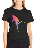Diver Silhouette Graphic Tee - Black Cotton Blend