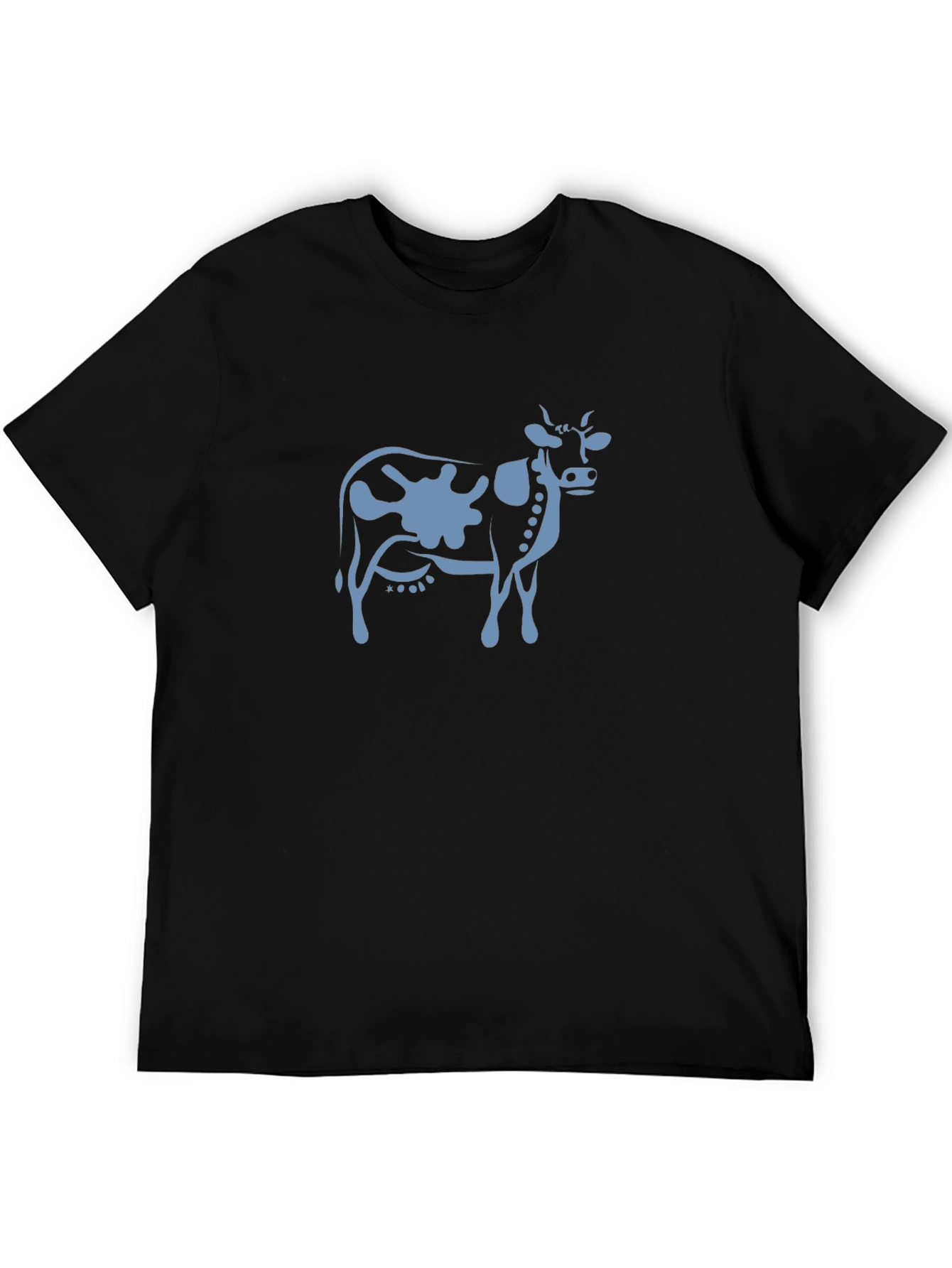 Cow Graphic Tee - Stylish & Comfortable Black T-Shirt