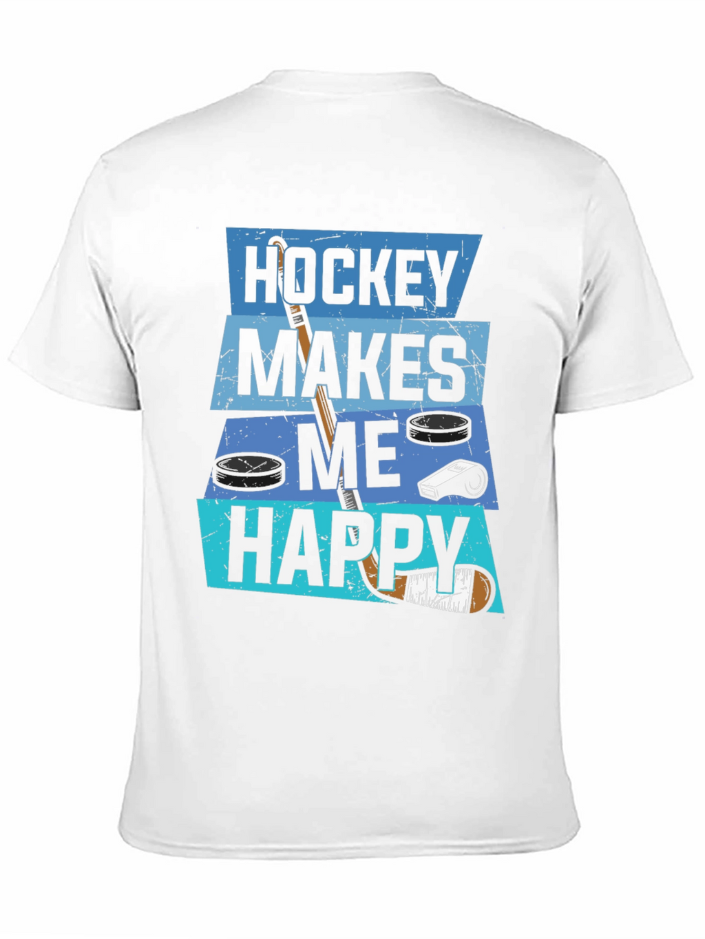 Hockey Makes Me Happy Graphic T-Shirt